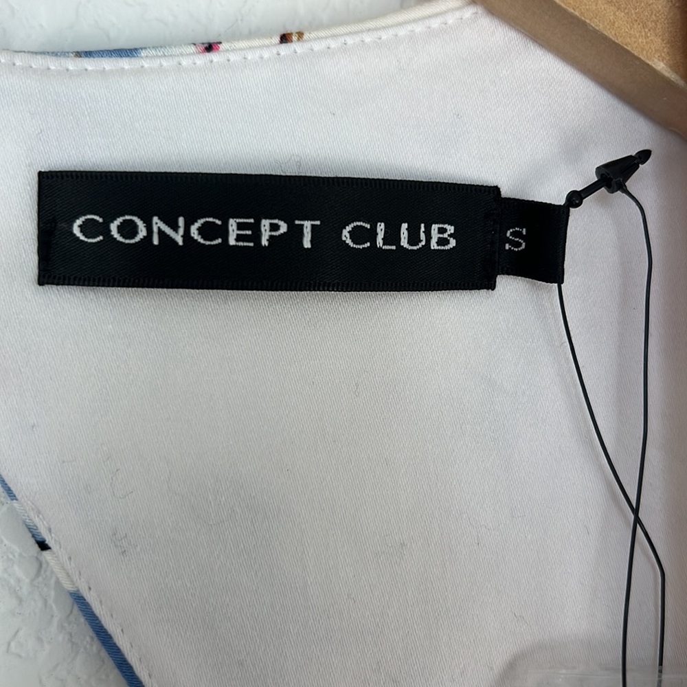 Concept Club Floral Spring Square Neckline & Key Hole Back Dress Size Small NWT - Picture 3 of 11